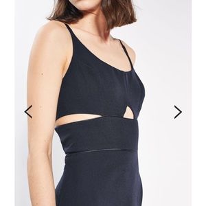 Topshop Midi Navy Dress